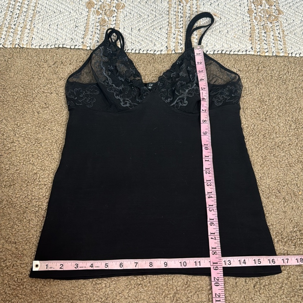 Dana Lace Black Camisole Silky Top Large - Picture 8 of 10
